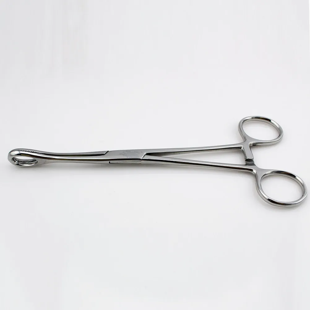 

Closed Round Self-Locking Sponge Forceps Silver Stainless Steel Handheld Hinged Grasping Tool for Body Piercing Tattoo