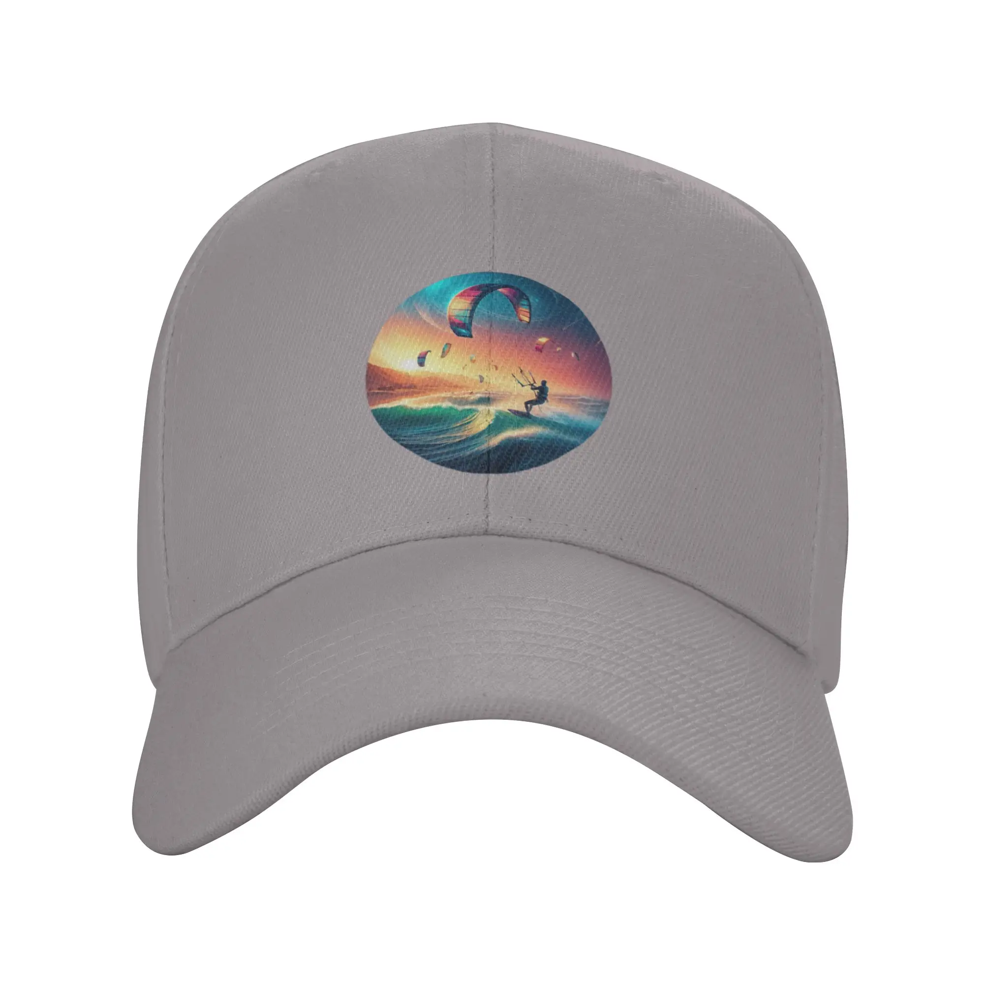 Hot Sale Kitesurfing under the colored sky Baseball Cap  Fashion Women's Cap  Surfing Women's Cap