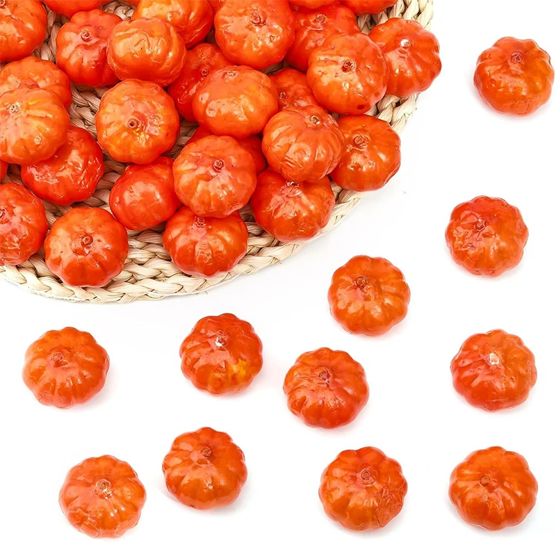 

10/20Pcs Mini Plastics Artificial Pumpkin Simulation Vegetable for Thanksgiving Harvest Autumn Home Dining Table Center Decor