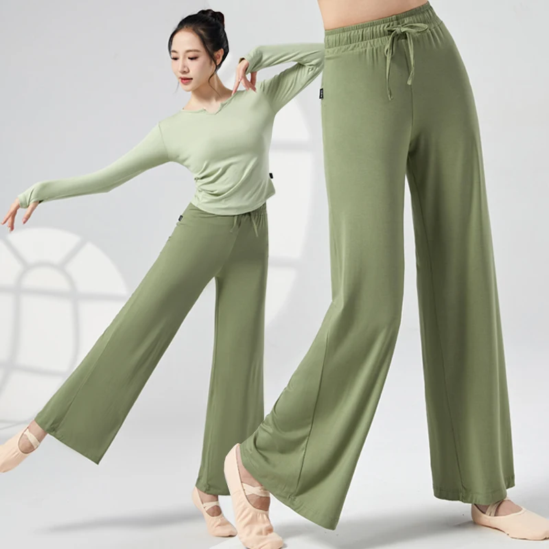 Costume de pratique de danse pour femmes adultes, jupe et pantalon, vêtements de danse, ballet classique chinois moderne, danse latine 303