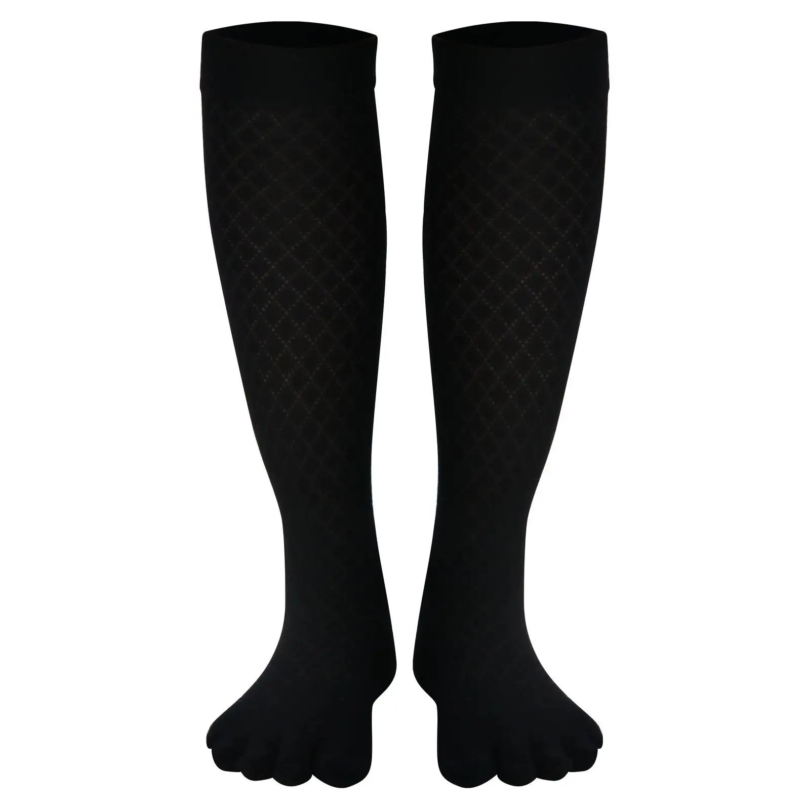 

Black Full Toe Cotton Sports Socks Breathable Durable Separated Toes Short Tabi Stockings Five Toes Daily Wear