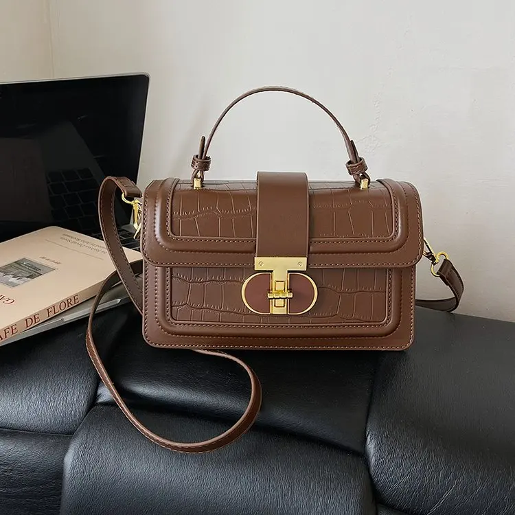 

Elegant Unique Designer Luxury Vintage Diaper Bag for Women Large Capacity Leather Shoulder Bag Minimalist Crossbody FashionTote