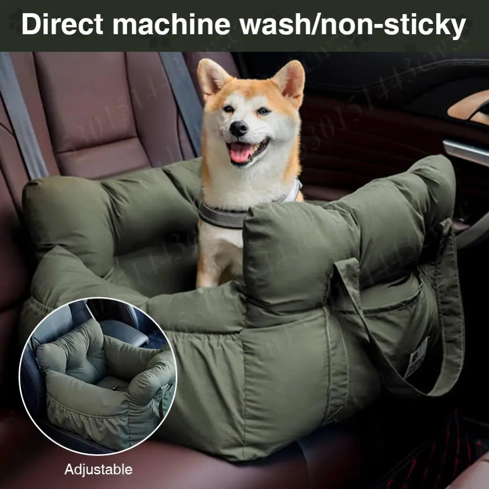 

Dog Car Seat Dog Booster Car Seat Cat Bag Washable Dogs Cats Sofa Travel Mattress Pet Booster Seat Safety Leash Dog Carry On Bag