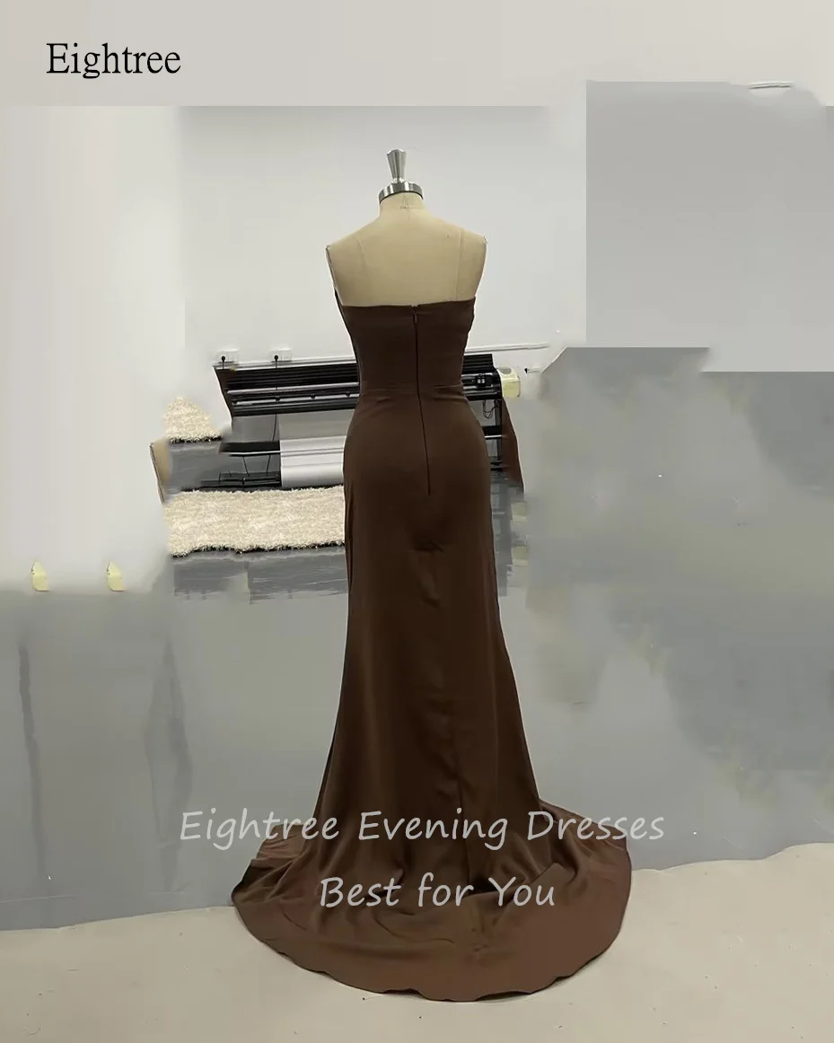 Eightree Sexy Mermaid Prom Gowns Sweetheart Neck Formal Party Gown High Side Split Evening Dress vestidos de fiesta Customized image 2