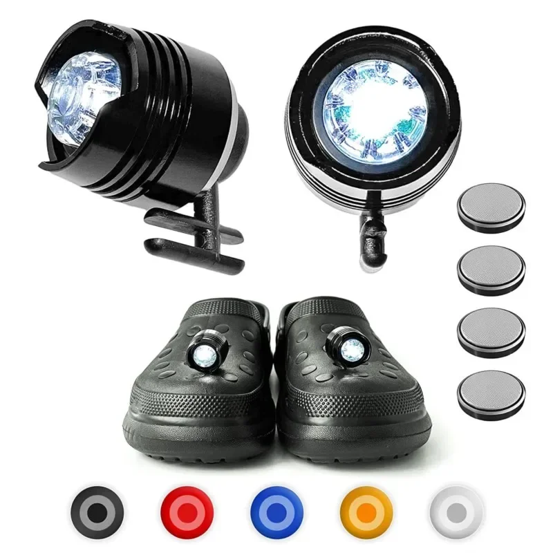 New Headlights for Outdoor Camping Charms Adult Kids Shoe Decoration Waterproof Shoe Light Free Shipping 1Pcs