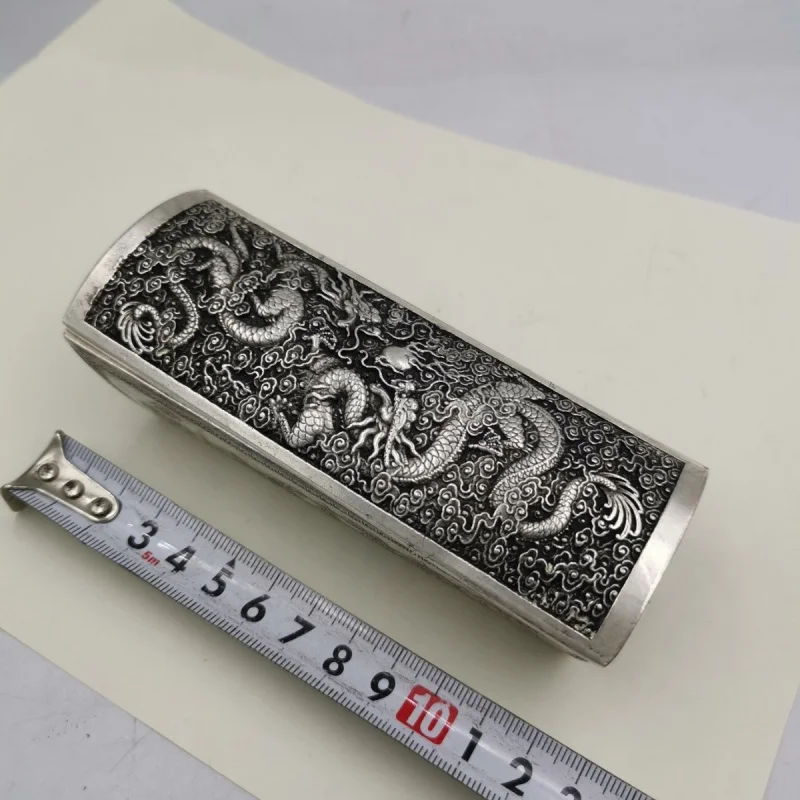 ensemble-de-promotion-et-de-prosperite-en-argent-plaque-bronze-antique-artisanat-exquis-ornement-de-collection-a-patine-parfaite