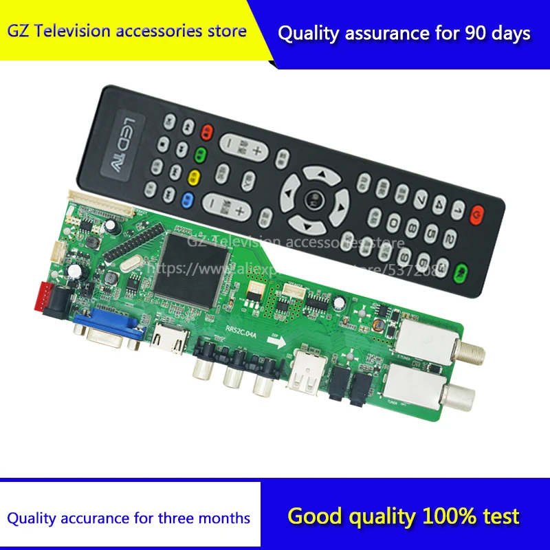 Good quality for new RR52C.04A universal digital driver board supports DVB-T2 / DVB-S2 / DVB-C built-in games