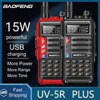 Baofeng UV-5R Plus 15W UHF/VHF Tri-Power Walkie Talkie 50 KM USB Long Range Upgrade of UV 5R UV-10R S9 Plus Two Way Radio