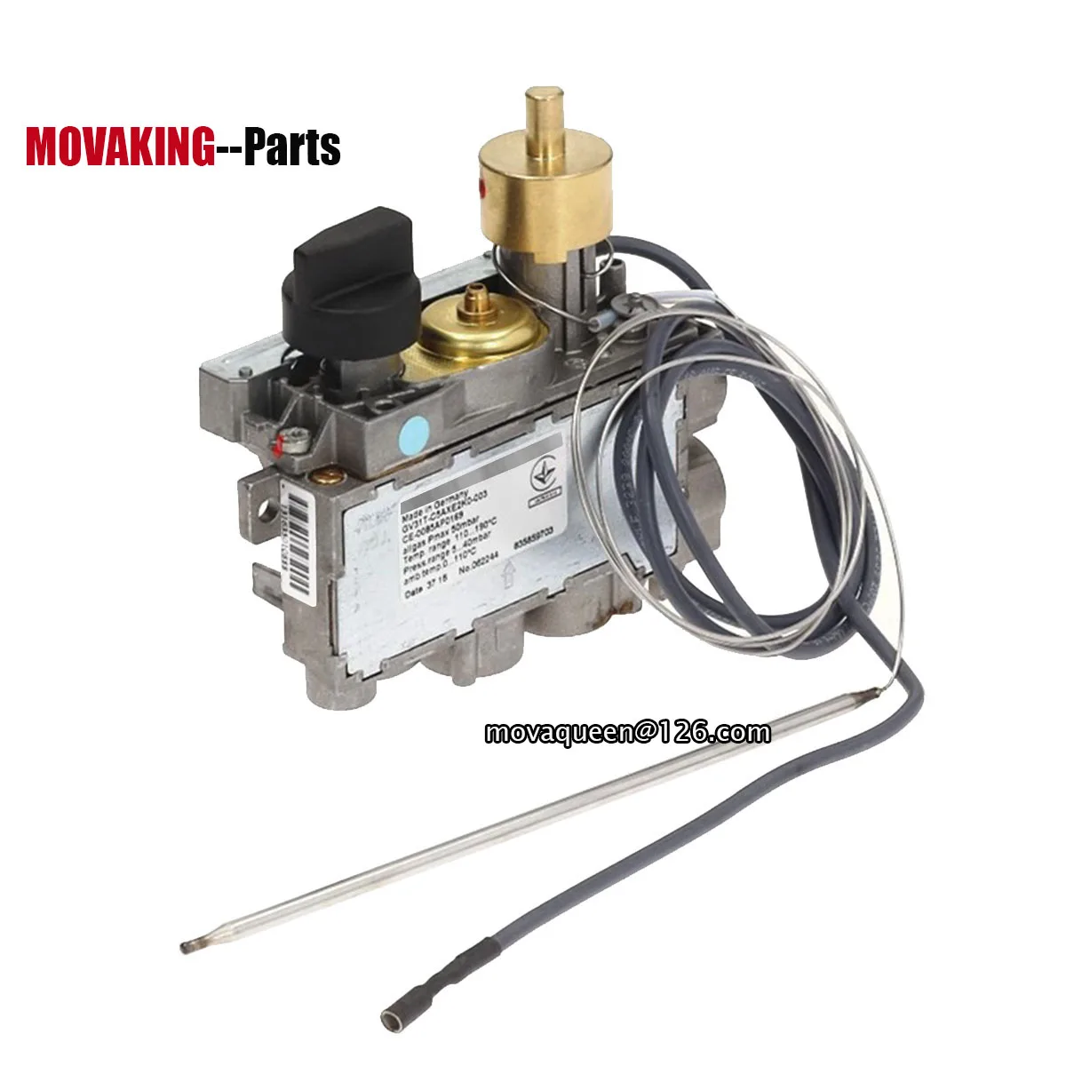 Griddle Fryer Accessories 110-190°C GV31T GV31T-C5AXE2K0 Gas Valve Assembly Thermostatic Valve Gas Valve For ELECTROLUX Fryer