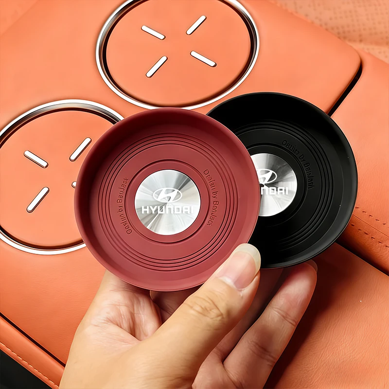 

2 шт. силиконовые подставки для автомобильных стаканов, нескользящие коврики-накладки для Hyundai Elantra, Tucson, Genesis, Avante, Grandeur, Sonata, Casper, Kona