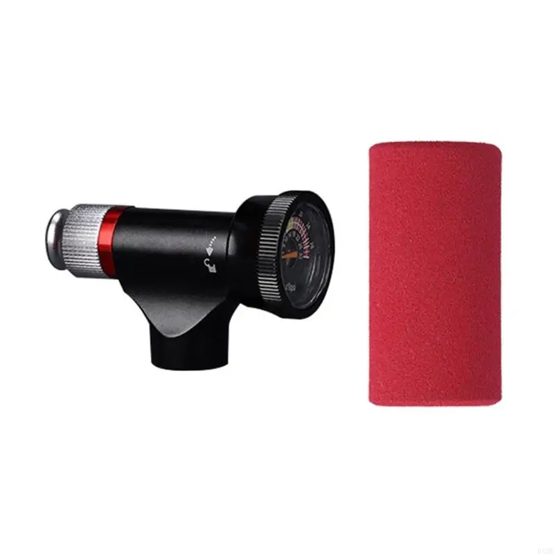 

R53E Road Bike CO2 Inflator Head Bike Inflation Valves Head Replacement Inflation Nozzle Bike Fast Inflation Accessories