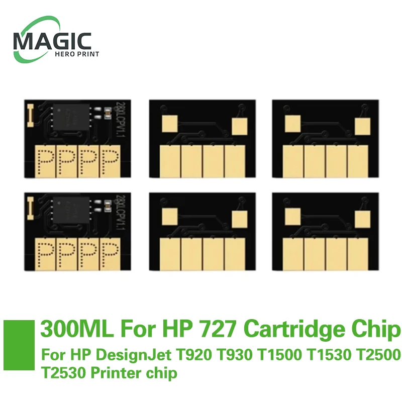 

Magic Hero 300ML For HP 727 Cartridge Chip New Upgrade Chip For HP DesignJet T920 T930 T1500 T1530 T2500 T2530 Printer Chip