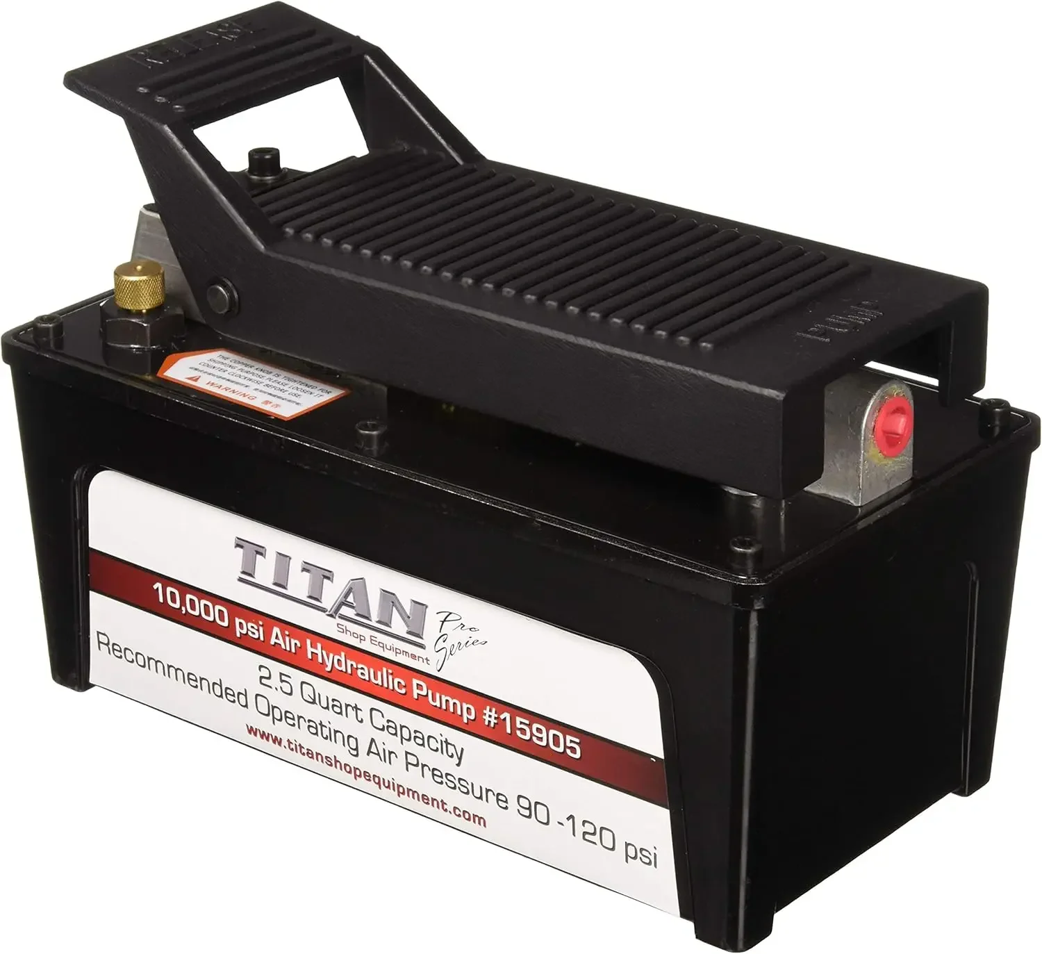 

AME INTL 10,000 PSI 2.5 Quart Titan Air Hydraulic Pump with Aluminum Reservoir (15905)