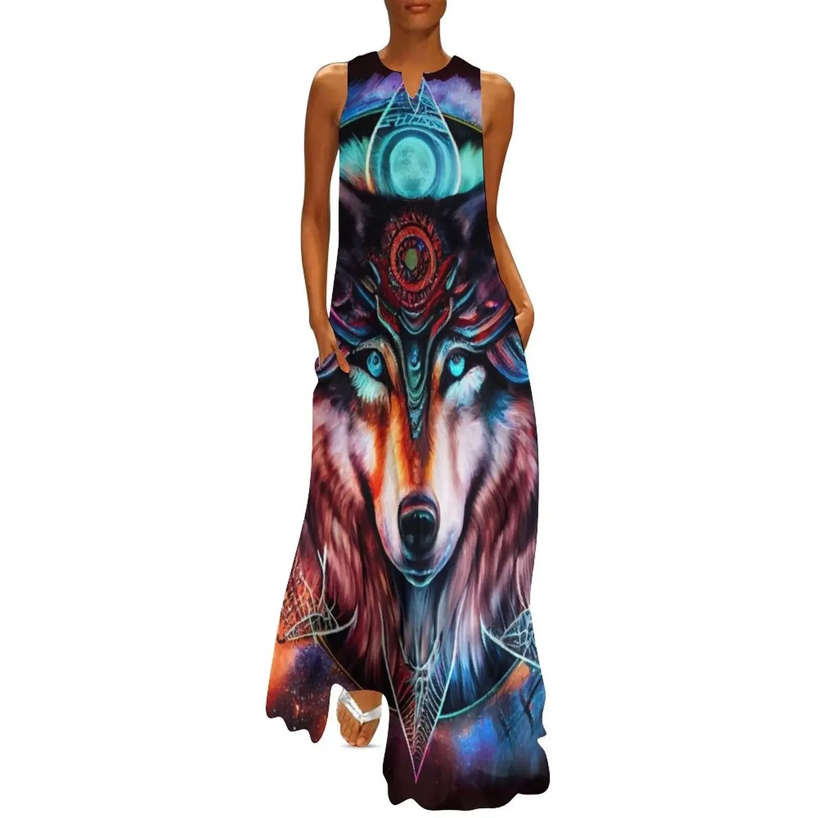 

Spirit animal : Wolf Long Dress dresses for women dresses for women 2025 Dress