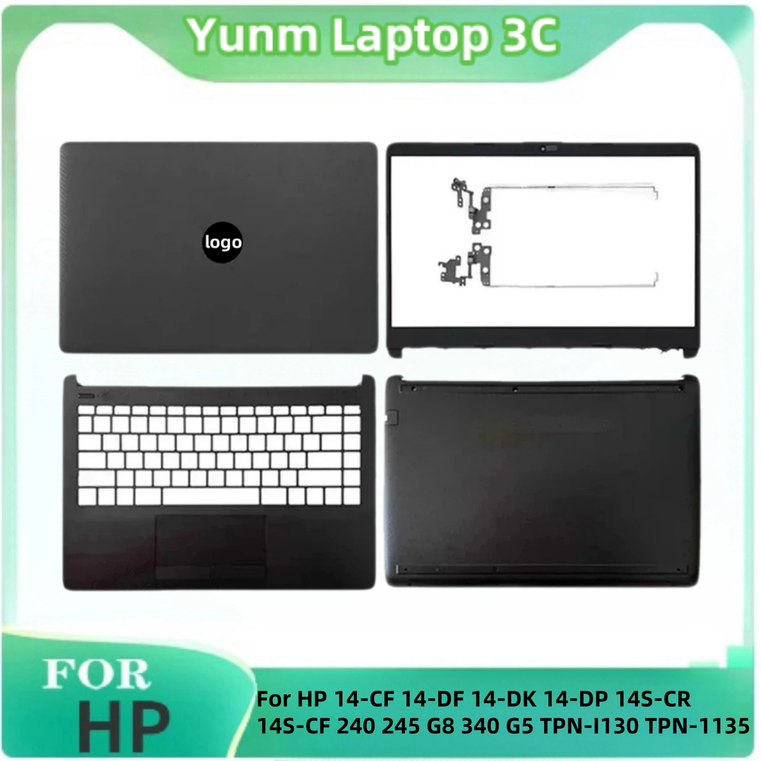 For HP 14-CF 14-DF 14-DK 14-DP 14S-CR 14S-CF 240 245 G8 340 G5 TPN-I130 I135 Original Laptop LCD Back Bezel Palm Rest Backcase