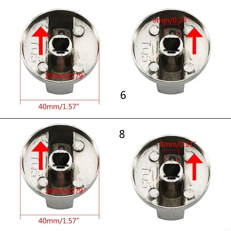 N84C 4PCS غاز موقد التحكم في المقبض محولات الفرن دوار مفاتيح الشعل