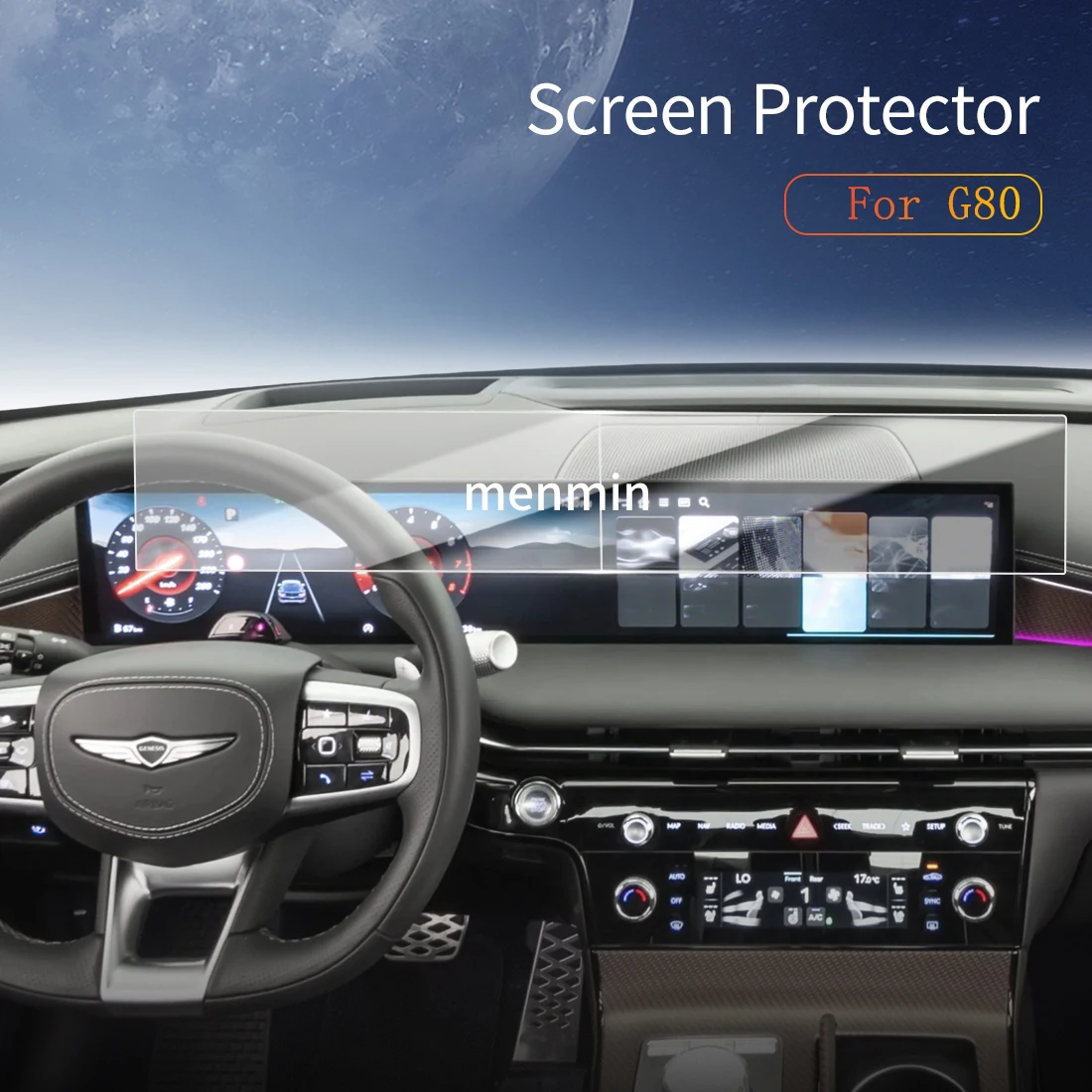

Car Stickers Dash Carplay Mirror Screen Protector Display Tempered Glass Protective Film Vehicle For25 GENESIS G80