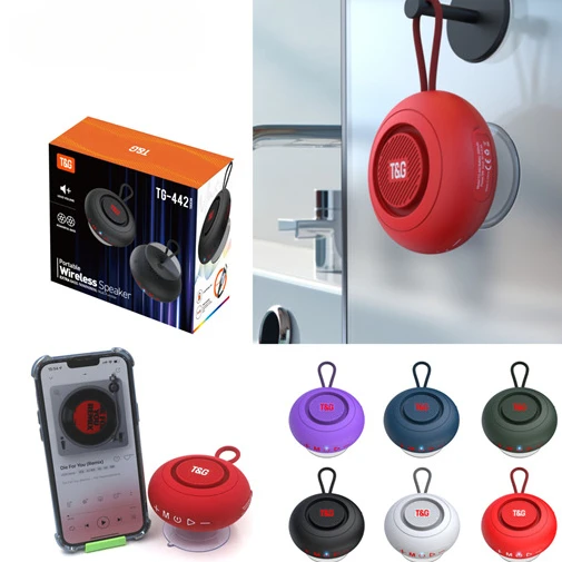 

Поп-водонепроницаемый Bluetooth-динамик для ванной комнаты, пылезащитный противоударный светодиодный дисплей времени, встроенный FM-радио, уличный портативный мини-динамик