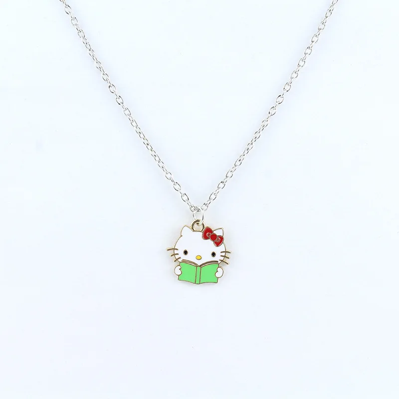 Sanrio cartoon necklace Children\'s Hello Kitty Kuromi Pendant Necklace Point Womens Fashion Necklace Girlfriend Accessories Gift