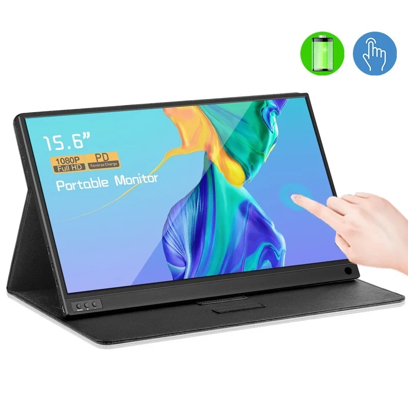 Go! 15.6 inch Battery Touch Screen Monitor Portable Ultrathin IPS HD USB Type C Dispaly Monitor for laptop phone XBOX Switch