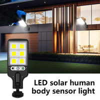 Solar Street Light Outdoor Waterproof Solar Spotlight 72COB 3 Light Modes PIR Motion Sensor Security Lamp for Path Yard Garden