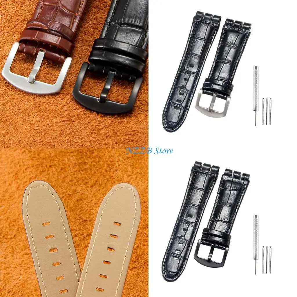 

T21F Сменный ремешок для часов из натуральной кожи, обеспечивающий непревзойденный комфорт, долговечность и воздухопроницаемость