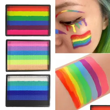 彩虹水性臉部身體彩繪顏料盤 節慶可水洗 25克 無毒 單筆臉部彩繪顏料 分層彩妝顏料 8 最佳銷售 彩虹臉部彩繪 - №3