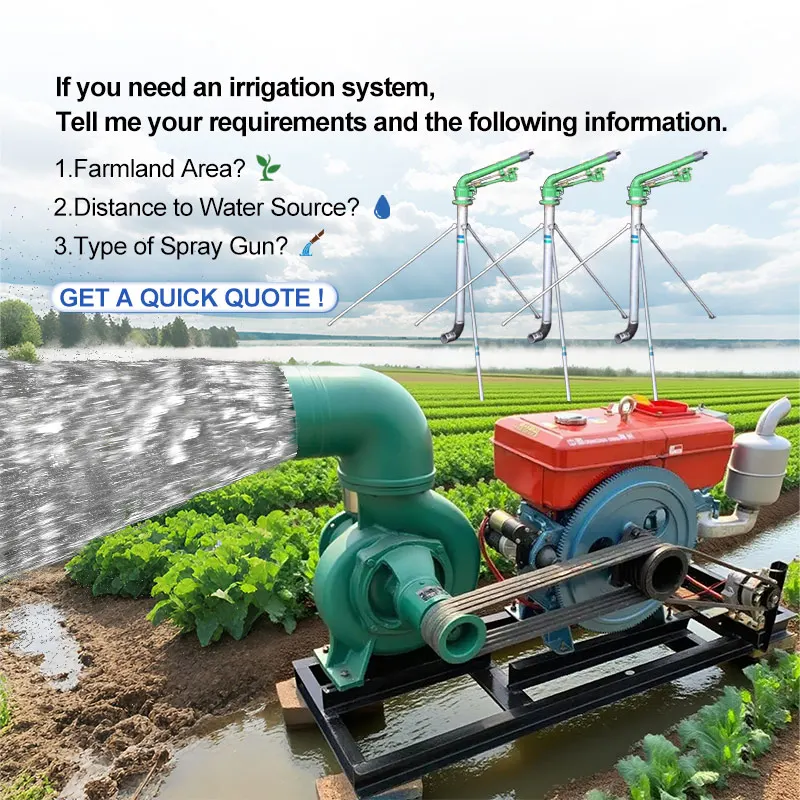 10Hp 2 Inch High Pressure 6 Inch Metal Farm Irrigation System Diesel Water Pump For Agriculture