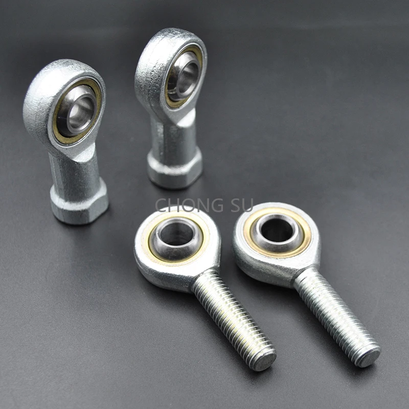 

2Pcs Rod End Bearing 5mm 6mm 8mm10mm 12mm M5 M6 M8 M10 M12 SA SI T/K Ball Right Left Threaded Self-Lubricating Joint Bearings