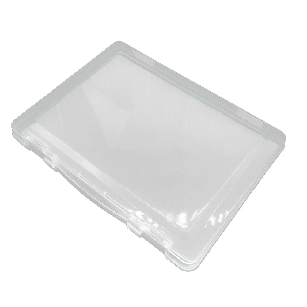 Storage Container 32X23X4.5Cm Slim Portable Clear Case Dustproof Waterproof Organizer Strong Snap Buckle File Box File Organizer