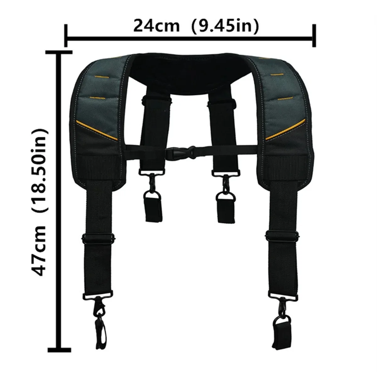TOOLSTACK 2‑Piece Heavy Duty Tool Belt Suspenders Shoulder Strap Durable Quick‑Hang Carpenter Electrician Construction Work Belt