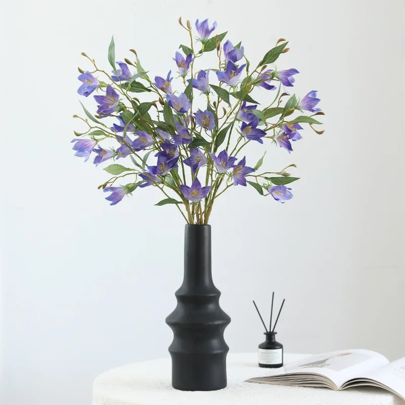 72CM Platycodon Bluebell Artificial Flower High-end Light Luxury Living Room Bedroom Decoration Wedding Floral Flower Bouquet