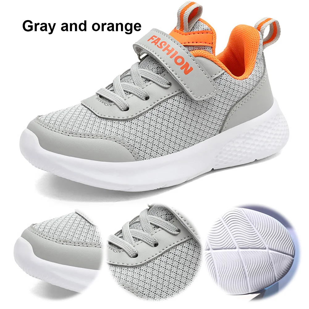 Running Walking Shoes Boys Girls Shoes Hook and Loop Kids Shoes Breathable Running Athletic Shoes for Toddler/Little Kid/Big Kid