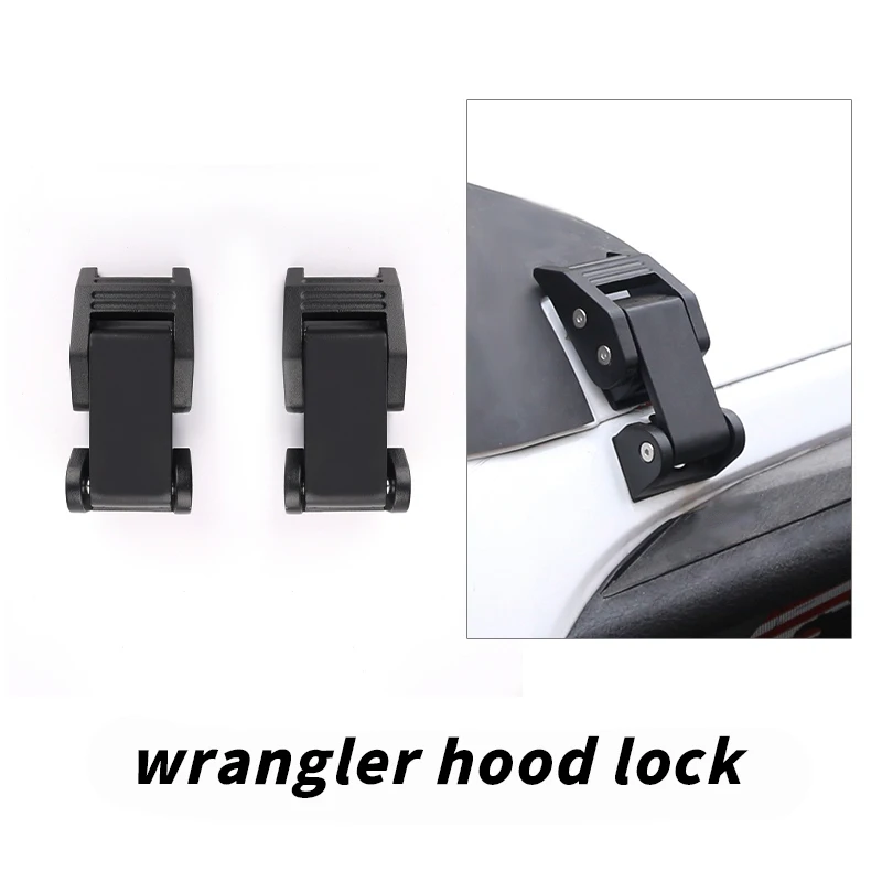 Aluminum alloy engine hood compression locking device and bracket, suitable for Jeep Wrangler JK JL 2007-2025 Gladiator JT