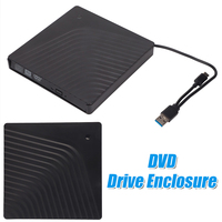 9.5/12.7mm CD DVD Burner Adaptor USB3.0 Type C External DVD Drive Box DVD/CD/Optical Drive Enclosure for Laptop Notebook Burner