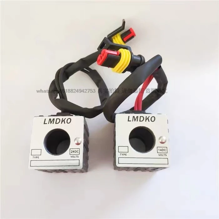 LMDKO JCM906 908 913 Sany Excavator Solenoid Valve Coil Pilot Safety Lock VAUDE 60/65/75 Inner Hole 16mm Height 42mm