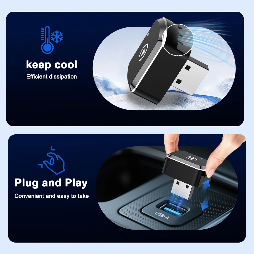 CarPlay أندرويد السيارات محول لاسلكي USB دونغل 5G واي فاي سيارة صندوق صغير التوصيل والتشغيل العالمي لتويوتا هوندا نيسان فورد VW