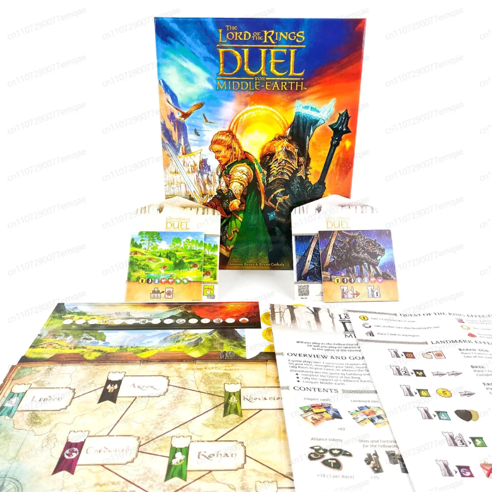 The Lord of the Rings Duel for Middle-Earth Board Game by Repos Production | 2 Players | Ages 10+ | 30 Minutes Play Time