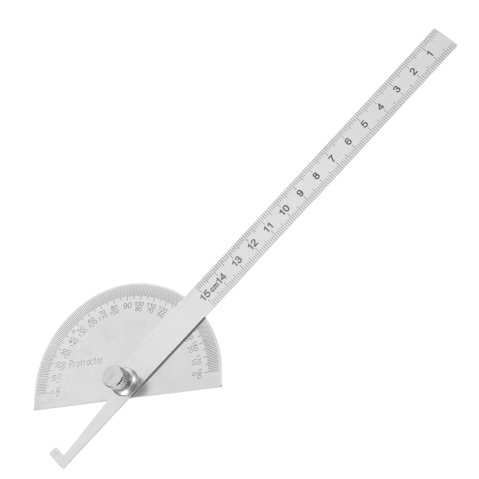 

Multifunctional Stainless Steel 150Mm 180 Degree Protractor Round Head Angle Finder Ruler Swing Arm Measuring Tool