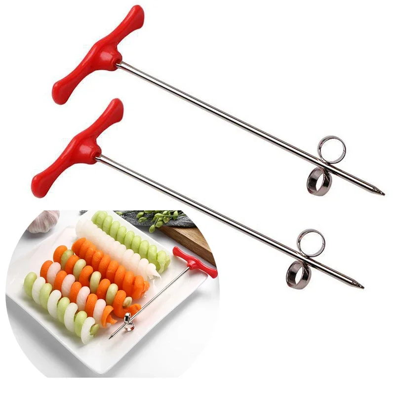 2X coltello a spirale patate carota cetriolo Chopper facile spirale vite taglierina Spiralizer accessori da cucina gadget