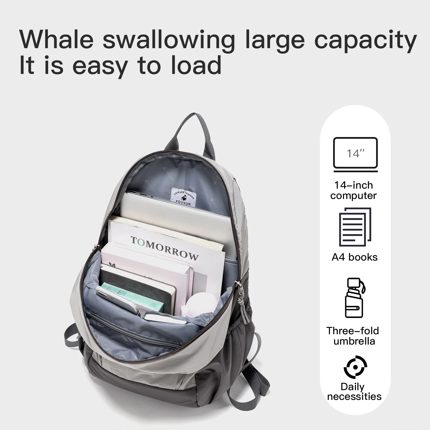 EPOL حقيبة السفر المرأة أكسفورد سعة كبيرة مقاوم للماء خفيفة الوزن حقائب ركاب عادية طائرة المقصورة حقائب الظهر 3068-09 #4