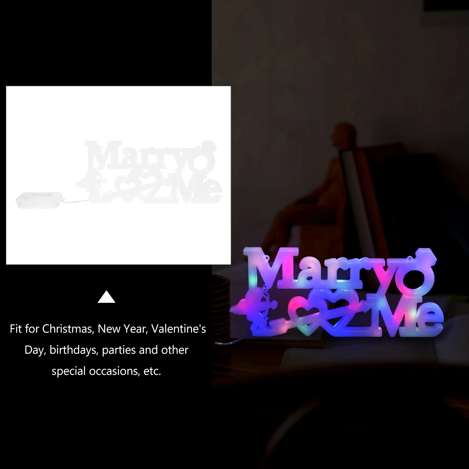 1pc 提案告白ライトバーランプ結婚式パーティーシーンレイアウト装飾ナイトライトバレンタインデーギフト