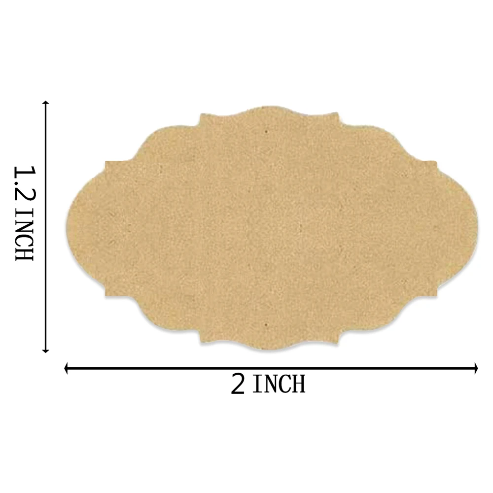 300 шт., натуральные коричневые наклейки для поздравления