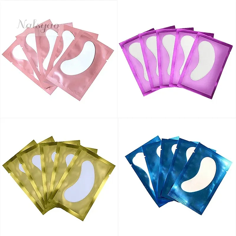 50Pcs Hydrogel Eyelash Patch Grafting Isolating Pad Moisturizing Eye Mask for Long-Lasting Lash Extension Beauty Tool
