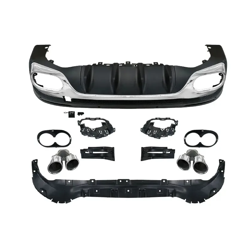 For  GLB Class GLB200 GLB180 GLB250 2020-2022 Car Bodykit PP Material 45 Style Car Rear Diffuser Lip Kits Muffler Exhaust