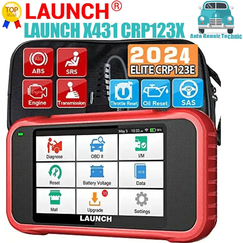 

LAUNCH X431 CRP123X Car OBD2 Diagnostic Tools Obd2 Scanner Engine ABS Airbag SRS AT Code Reader Free Update Automotive Tools