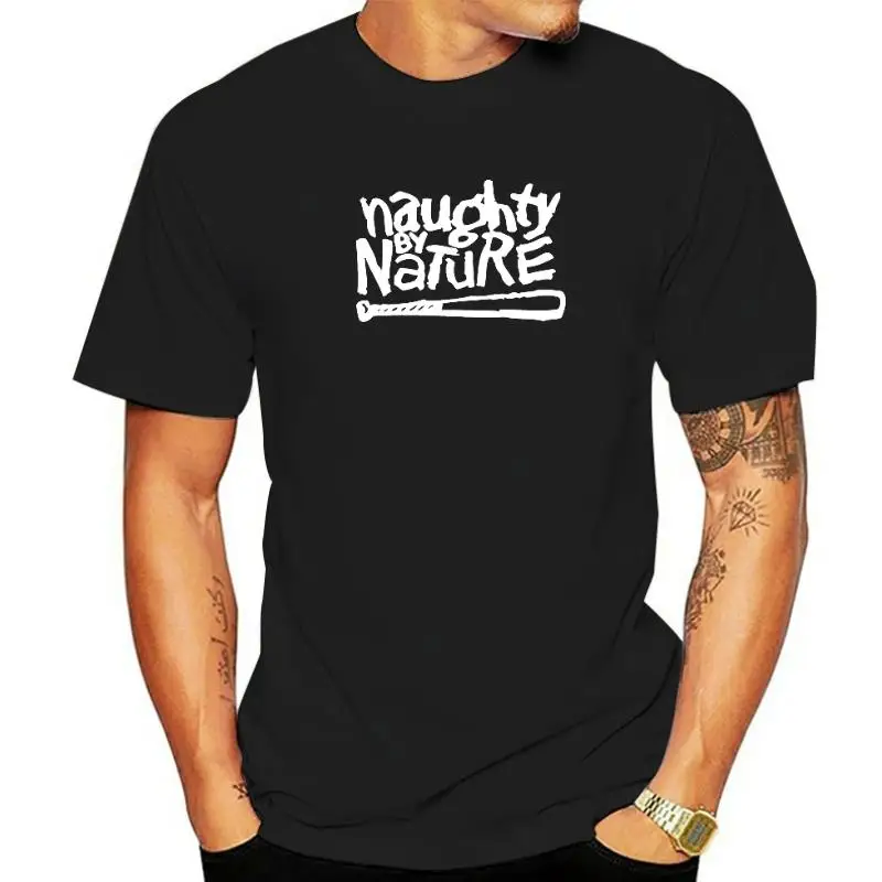 Футболка Naughty By Nature для старой школы, хлопковая майка в стиле хип-хоп, рэп, скейтбординга, музыкальной группы Bboy Bgirl, Черная