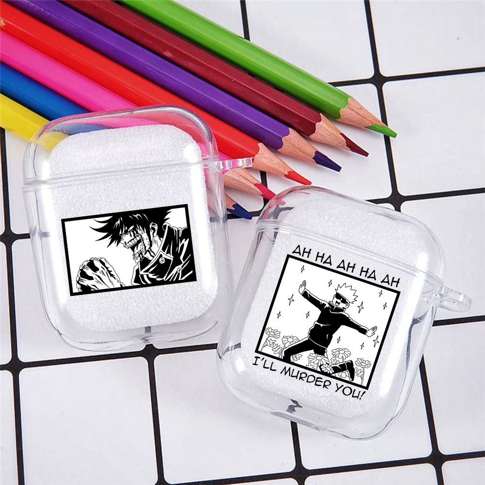 ホットアニメ呪術廻戦 TPU ケース Airpods プロ 3 2 1 流門スカナ五条悟ソフトシリコンカバー Bluetooth イヤホンケース