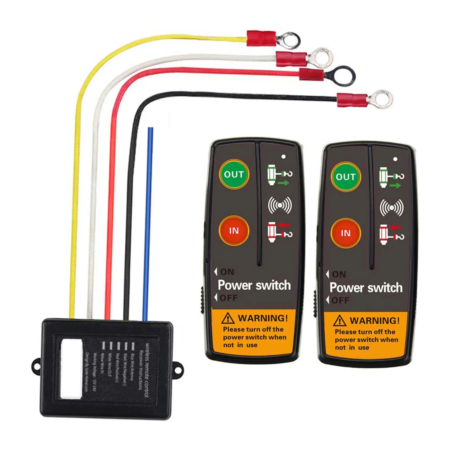 Verricello elettrico intelligente 24V 12V impermeabile wireless per camion con rimorchio ATV