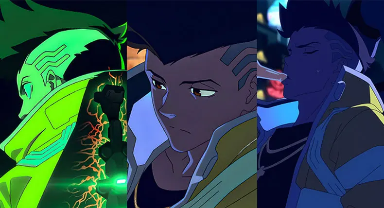 أزياء أنيمي Cyberpunk ذات الطابع الجانبي حافة ووكر ديفيد لوسي ريبيكا 2077 أزياء سايبرمان التأثيرية